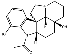 1-Acetyl-20,21-dinoraspidospermidine-5,17-diol结构式