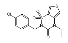 2-[(4-chlorophenyl)methyl]-4-ethyl-1,1-dioxothieno[3,4-e][1,2,4]thiadiazin-3-one Structure