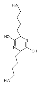 (3S,6S)-3,6-bis(4-aminobutyl)piperazine-2,5-dione structure