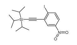 2-iodo-4-nitro-1-[(triisopropylsilyl)ethynyl]benzene Structure