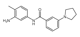 N-(3-amino-4-methylphenyl)-3-pyrrolidin-1-ylbenzamide结构式