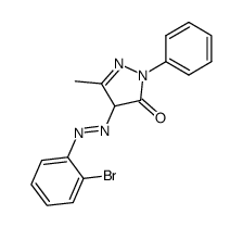 4-[(2-bromophenyl)diazenyl]-5-methyl-2-phenyl-2,4-dihydro-3H-pyrazol-3-one structure