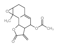 Oxireno[8,9]cyclodeca[1,2-b]furan-8(2H)-one,6-(acetyloxy)-1a,3,6,6a,7,9a,10,10a-octahydro-4,10a-dimethyl-7-methylene-,(1aR,4E,6R,6aR,9aS,10aR)- Structure