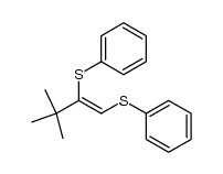 (3,3-dimethylbut-1-ene-1,2-diyl)bis(phenylsulfane)结构式