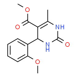 methyl 2-hydroxy-6-(2-methoxyphenyl)-4-methyl-1,6-dihydropyrimidine-5-carboxylate结构式