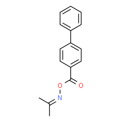 acetone O-(4-biphenylylcarbonyl)oxime structure