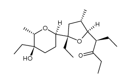 4(R)-[5(S)-ethyl-3(S)-methyl-5-(5(R)-ethyl-5-hydroxy-6(S)-methyl-2(R)-tetrahydropyranyl)-2(S)-tetrahydrofuryl]hexan-3-one Structure