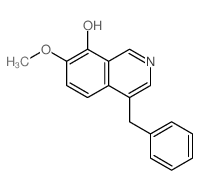 8-Isoquinolinol,7-methoxy-4-(phenylmethyl)- Structure