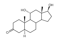 11α,17β-Dihydroxy-5β-androstan-3-one结构式