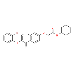 Cyclohexyl {[3-(2-bromophenoxy)-4-oxo-4H-chromen-7-yl]oxy}acetate picture