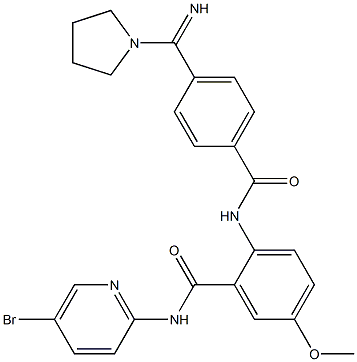 N-(5-Bromo-2-pyridinyl)-2-[[4-(imino-1-pyrrolidinylmethyl)benzoyl]amino]-5-methoxybenzamide picture