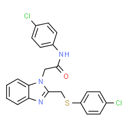 N-(4-CHLOROPHENYL)-2-(2-([(4-CHLOROPHENYL)SULFANYL]METHYL)-1H-1,3-BENZIMIDAZOL-1-YL)ACETAMIDE picture