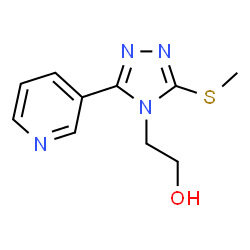 2-[3-(methylsulfanyl)-5-(pyridin-3-yl)-4H-1,2,4-triazol-4-yl]ethanol结构式