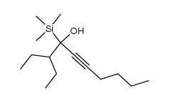 3-ethyl-4-(trimethylsilyl)dec-5-yn-4-ol结构式
