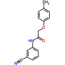 N-(3-Cyanophenyl)-2-(4-methylphenoxy)acetamide结构式