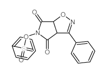 3-(benzenesulfonyloxy)-6-phenyl-8-oxa-3,7-diazabicyclo[3.3.0]oct-6-ene-2,4-dione结构式