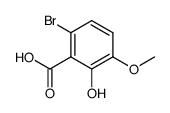 6-bromo-2-hydroxy-3-methoxy-benzoic acid结构式