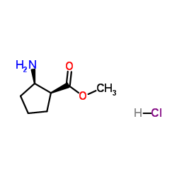 Methyl (1S,2R)-2-aminocyclopentanecarboxylate hydrochloride (1:1) Structure