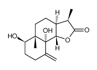 (3R)-3aβ,4,5,5a,6,7,8,9,9a,9bα-Decahydro-6α,9aβ-dihydroxy-3α,5aα-dimethyl-9-methylenenaphtho[1,2-b]furan-2(3H)-one Structure
