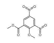 2-methoxy-3,5-dinitro-benzoic acid methyl ester Structure