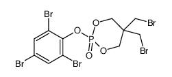 5,5-bis(bromomethyl)-2-(2,4,6-tribromophenoxy)-1,3,2-dioxaphosphorinane 2-oxide结构式