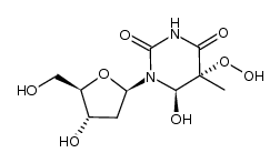 trans-(5R,6R)-5-hydroperoxy-6-hydroxy-5,6-dihydrothymidine Structure