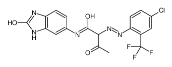 2-[[4-chloro-2-(trifluoromethyl)phenyl]azo]-N-(2,3-dihydro-2-oxo-1H-benzimidazol-5-yl)-3-oxobutyramide结构式