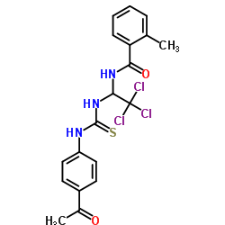 N-(1-{[(4-Acetylphenyl)carbamothioyl]amino}-2,2,2-trichloroethyl)-2-methylbenzamide Structure