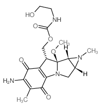 Carbamic acid,(2-hydroxyethyl)-,(6-amino-1,1a,2,4,7,8,8a,8b-octahydro-8a-methoxy-1,5-dimethyl-4,7-dioxoazirino[2',3':3,4]pyrrolo[1,2-a]indol-8-yl)methylester, [1aS-(1aa,8b,8aa,8ba)]- (9CI) Structure