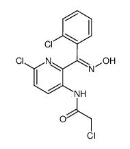 2-Chloro-N-(6-chloro-2-{(2-chloro-phenyl)-[(E)-hydroxyimino]-methyl}-pyridin-3-yl)-acetamide Structure