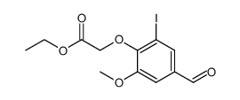 ethyl 2-(2-iodo-4-formyl-6-methoxyphenoxy)acetate结构式