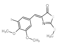 4-[(3-iodo-4,5-dimethoxyphenyl)methylidene]-2-methylsulfanyl-1,3-thiazol-5-one结构式