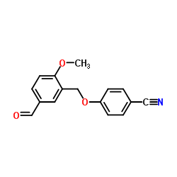 4-[(5-Formyl-2-methoxybenzyl)oxy]benzonitrile结构式