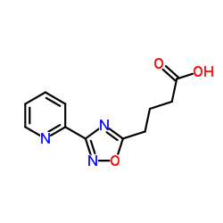 4-[3-(2-pyridyl)-1,2,4-oxadiazol-5-yl]butanoic acid结构式