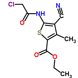 Ethyl 5-[(chloroacetyl)amino]-4-cyano-3-methyl-2-thiophenecarboxylate Structure