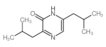 3,6-二异丁基吡嗪-2(1H)-酮结构式