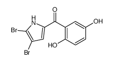 (4,5-dibromo-1H-pyrrol-2-yl)-(2,5-dihydroxyphenyl)methanone结构式