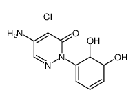 5-amino-4-chloro-2-(5,6-dihydroxycyclohexa-1,3-dien-1-yl)pyridazin-3-one结构式