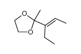 1,3-Dioxolane,2-(1-ethyl-1-propenyl)-2-methyl-,(E)- (9CI) Structure