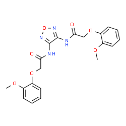 N,N'-1,2,5-Oxadiazole-3,4-diylbis[2-(2-methoxyphenoxy)acetamide] structure