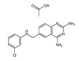 6-[(3-Chloro-phenylamino)-methyl]-quinazoline-2,4-diamine; compound with acetic acid结构式