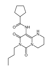 Cyclopentanecarboxamide,N-(7-butyl-1,3,4,6,7,8-hexahydro-6,8-dioxo-2H-pyrimido[1,6-a]pyrimidin-9-yl)- structure