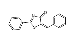 (5Z)-5-benzylidene-2-phenyl-1,3-thiazol-4-one结构式