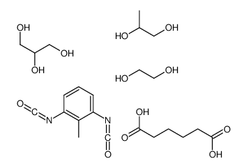 1,3-diisocyanato-2-methylbenzene,ethane-1,2-diol,hexanedioic acid,propane-1,2-diol,propane-1,2,3-triol结构式