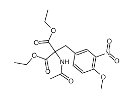 Acetamino-<3-nitro-4-methoxy-benzyl>-malonsaeure-diethylester结构式