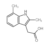 1H-Indole-3-aceticacid, 2,7-dimethyl-结构式