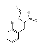 (5E)-5-(2-溴亚苄基)-2-疏基-1,3-噻唑-4(5H)-酮结构式