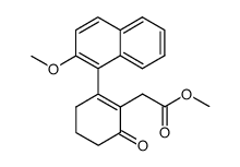 methyl 2-(2-methoxy-1-naphthyl)-6-oxocyclohex-1-enylacetate Structure
