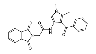 N-(4-Benzoyl-1,5-dimethyl-3-pyrrolyl)-2-phthalimido-acetamid Structure