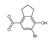 5-bromo-7-nitroindan-4-ol Structure